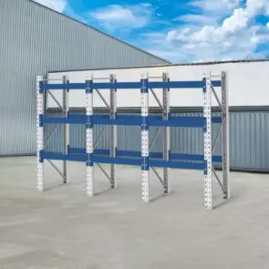 Regał magazynowy paletowy BITO 0+3 H-230 cm L-610 cm 3000 kg nośność na parę trawersów
