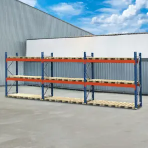 Regał magazynowy paletowy POLYPAL 0+2 H-300 cm L-854 cm nośność na parę trawersów 1500 kg
