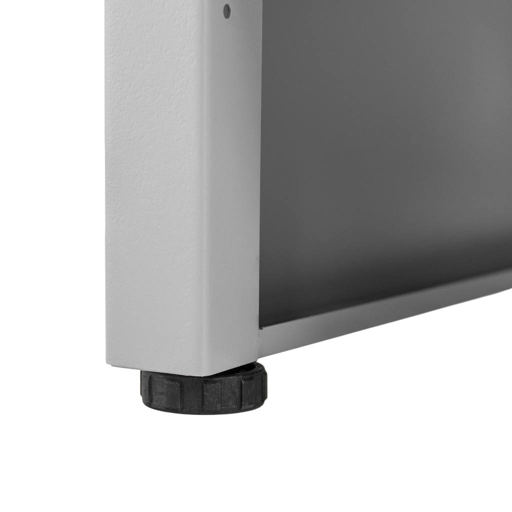 Stół warsztatowy z 6 szufladami 1 szafką zamykaną Mega-M HANDYMAN S-160 cm G-60 cm H-85 cm grafit