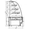 Witryna cukiernicza COLD Carmello 134x93x137 cm Plug-In