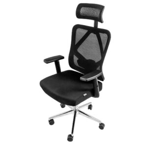 Zdjęcie produktu: Fotel biurowy obrotowy FURVERO Eclipse BM/A3D/L3D/H2D/S czarny spełnia wymogi BHP