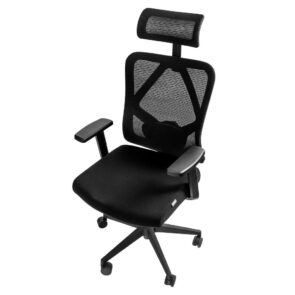 Zdjęcie produktu: Fotel biurowy obrotowy FURVERO Eclipse BP/A3D/L3D/H2D/S czarny spełnia wymogi BHP