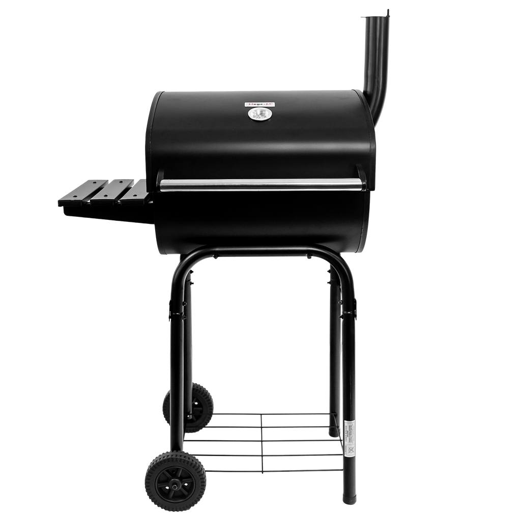 grill węglowy z pokrywą i kominem