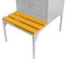 Szafka BHP ubraniowa na podstawie z ławeczką szara z przegrodami S-60 cm