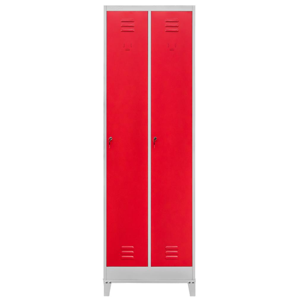 Szafka ubraniowa na nóżkach S-60 cm czerwony front
