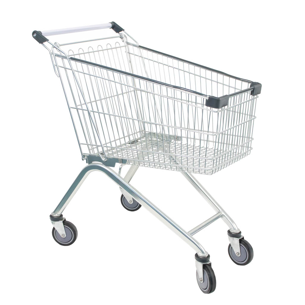 wózek sklepowy, wózek zakupowy, wózek do sklepu samoobsługowego, wózek metalowy, wózek na zakupy, wózek sklepowy z koszem, wytrzymały wózek sklepowy