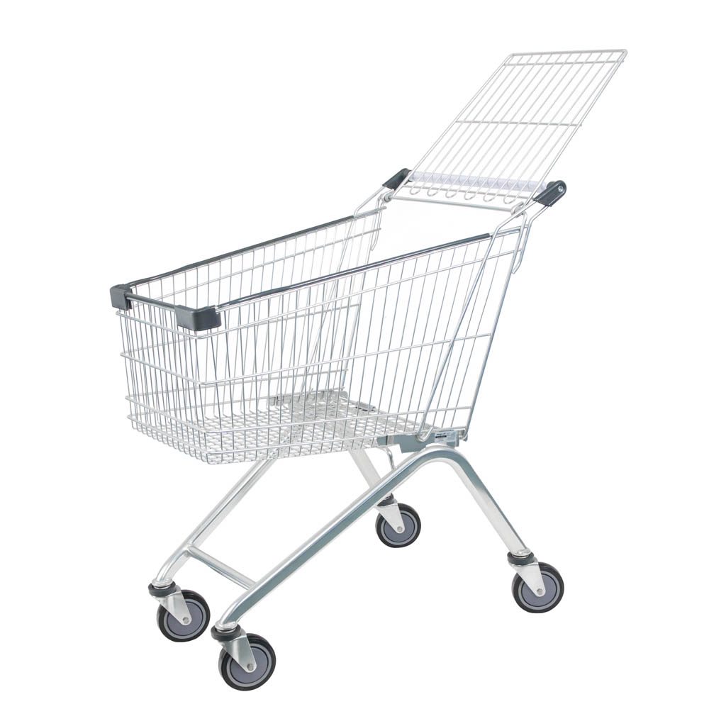 wózek sklepowy, wózek zakupowy, wózek do sklepu samoobsługowego, wózek metalowy, wózek na zakupy, wózek sklepowy z koszem, wytrzymały wózek sklepowy