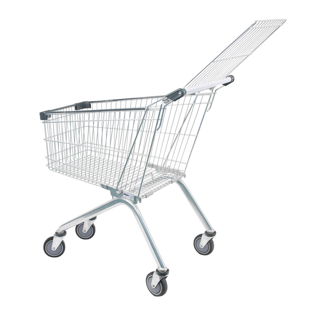 wózek sklepowy, wózek zakupowy, wózek do sklepu samoobsługowego, wózek metalowy, wózek na zakupy, wózek sklepowy z koszem, wytrzymały wózek sklepowy