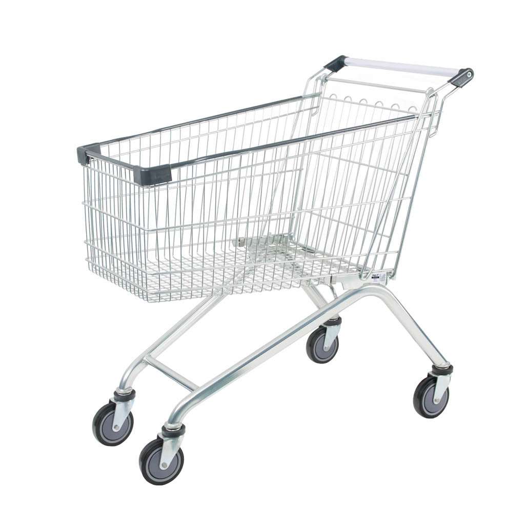 wózek sklepowy, wózek zakupowy, wózek do sklepu samoobsługowego, wózek metalowy, wózek na zakupy, wózek sklepowy z koszem, wytrzymały wózek sklepowy