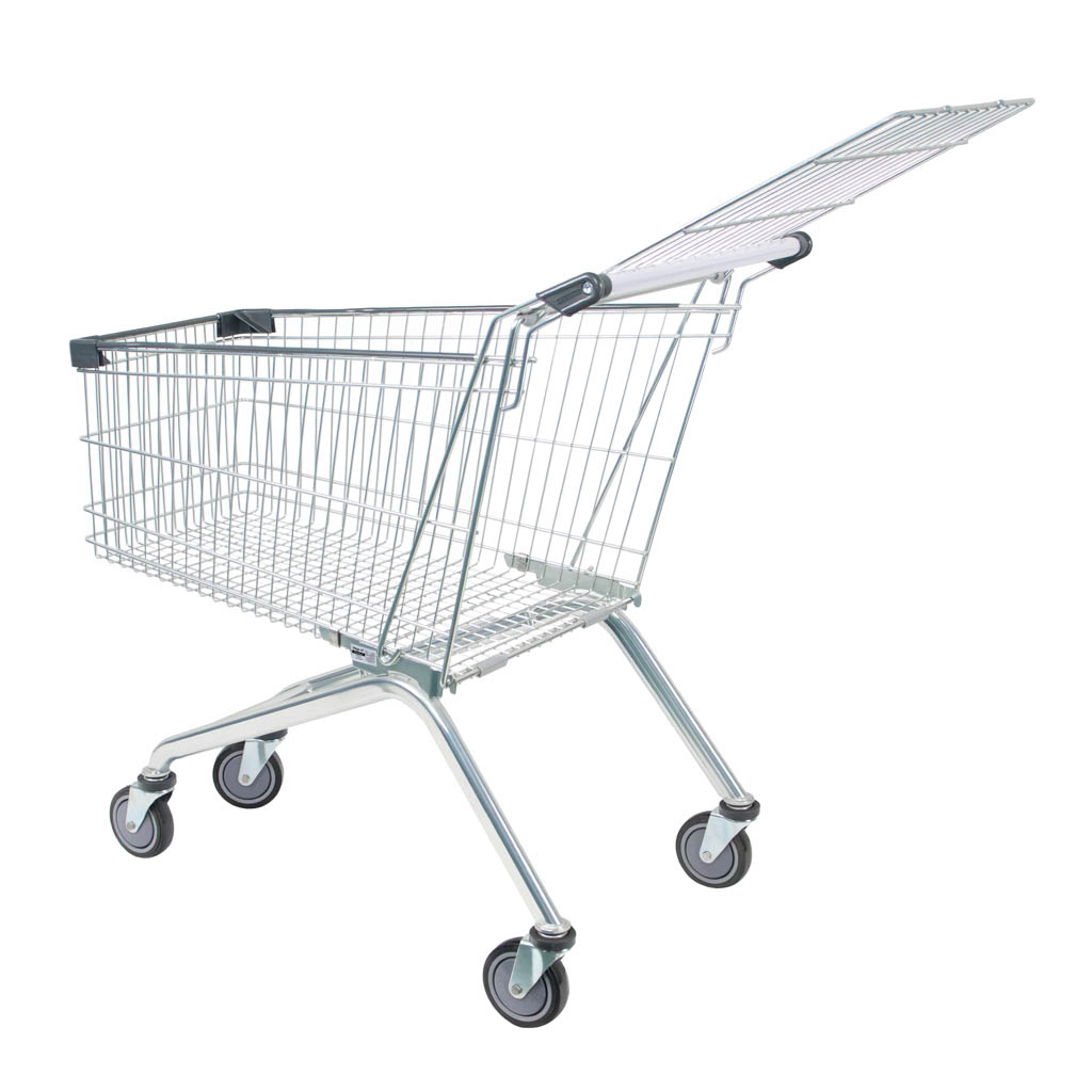 wózek sklepowy, wózek zakupowy, wózek do sklepu samoobsługowego, wózek metalowy, wózek na zakupy, wózek sklepowy z koszem, wytrzymały wózek sklepowy