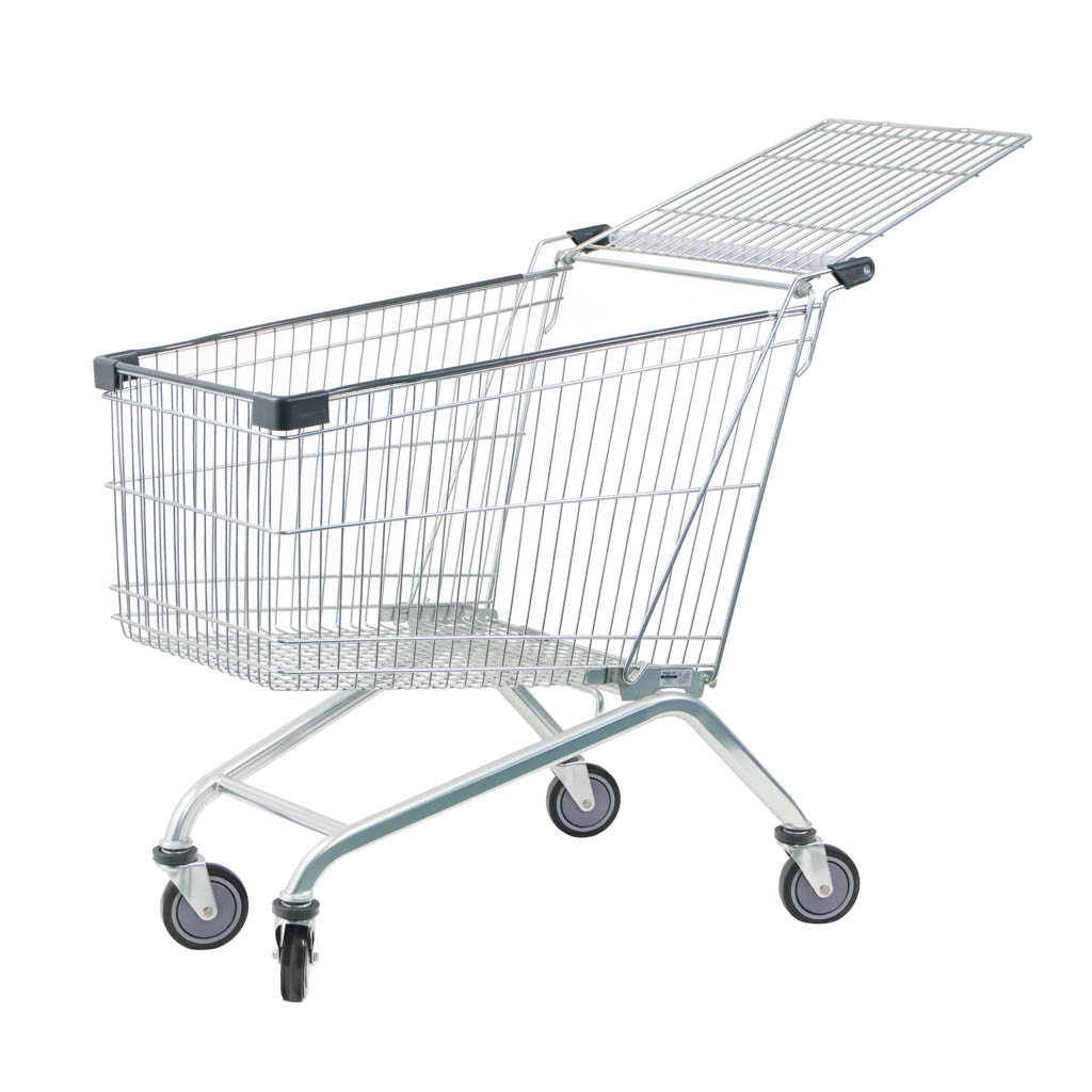 wózek sklepowy, wózek zakupowy, wózek do sklepu samoobsługowego, wózek metalowy, wózek na zakupy, wózek sklepowy z koszem, wytrzymały wózek sklepowy