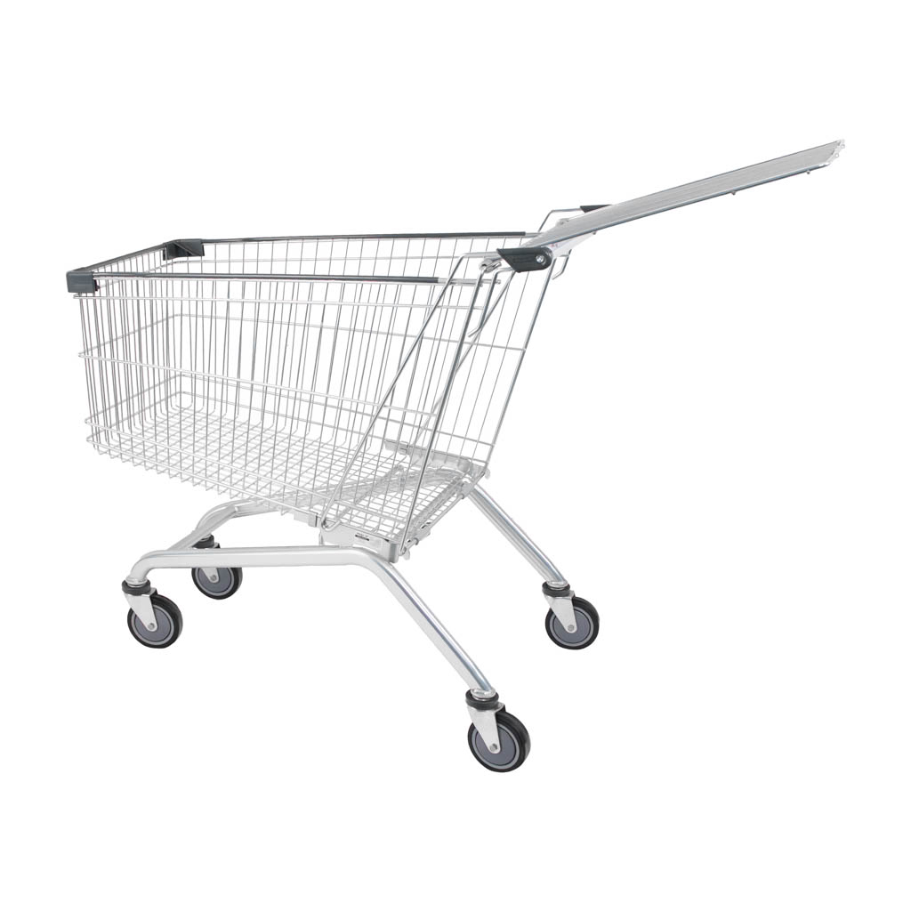 wózek sklepowy, wózek zakupowy, wózek do sklepu samoobsługowego, wózek metalowy, wózek na zakupy, wózek sklepowy z koszem, wytrzymały wózek sklepowy