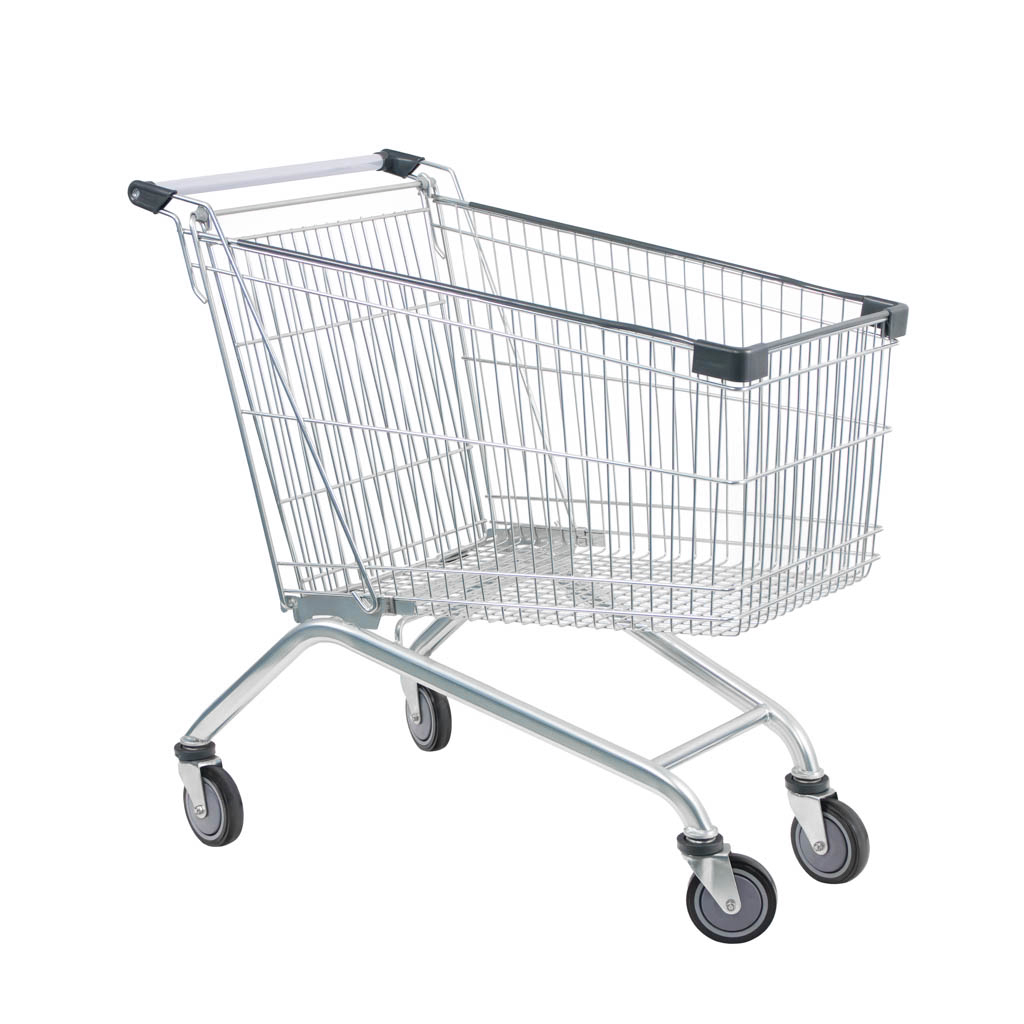 wózek sklepowy, wózek zakupowy, wózek do sklepu samoobsługowego, wózek metalowy, wózek na zakupy, wózek sklepowy z koszem, wytrzymały wózek sklepowy