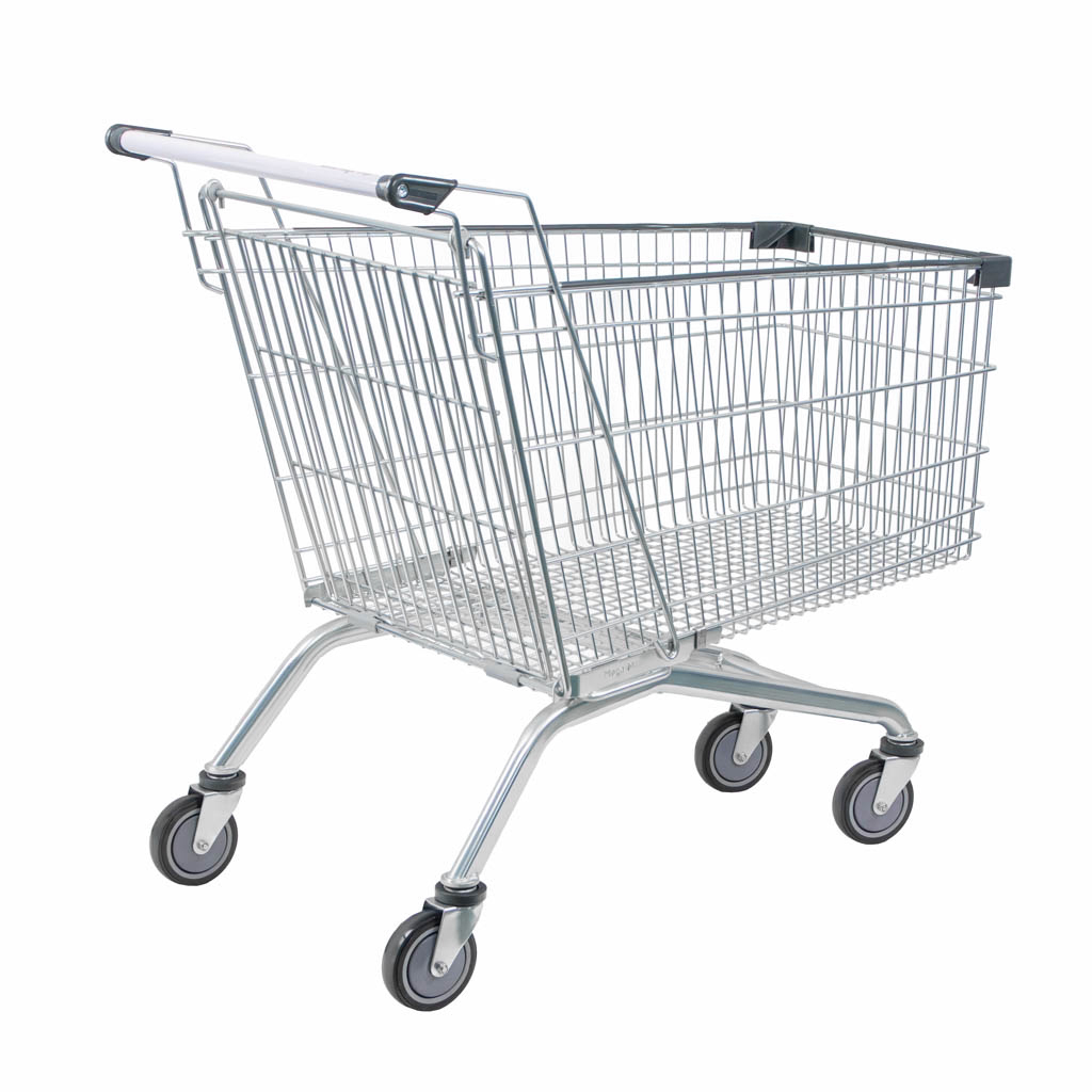 wózek sklepowy, wózek zakupowy, wózek do sklepu samoobsługowego, wózek metalowy, wózek na zakupy, wózek sklepowy z koszem, wytrzymały wózek sklepowy