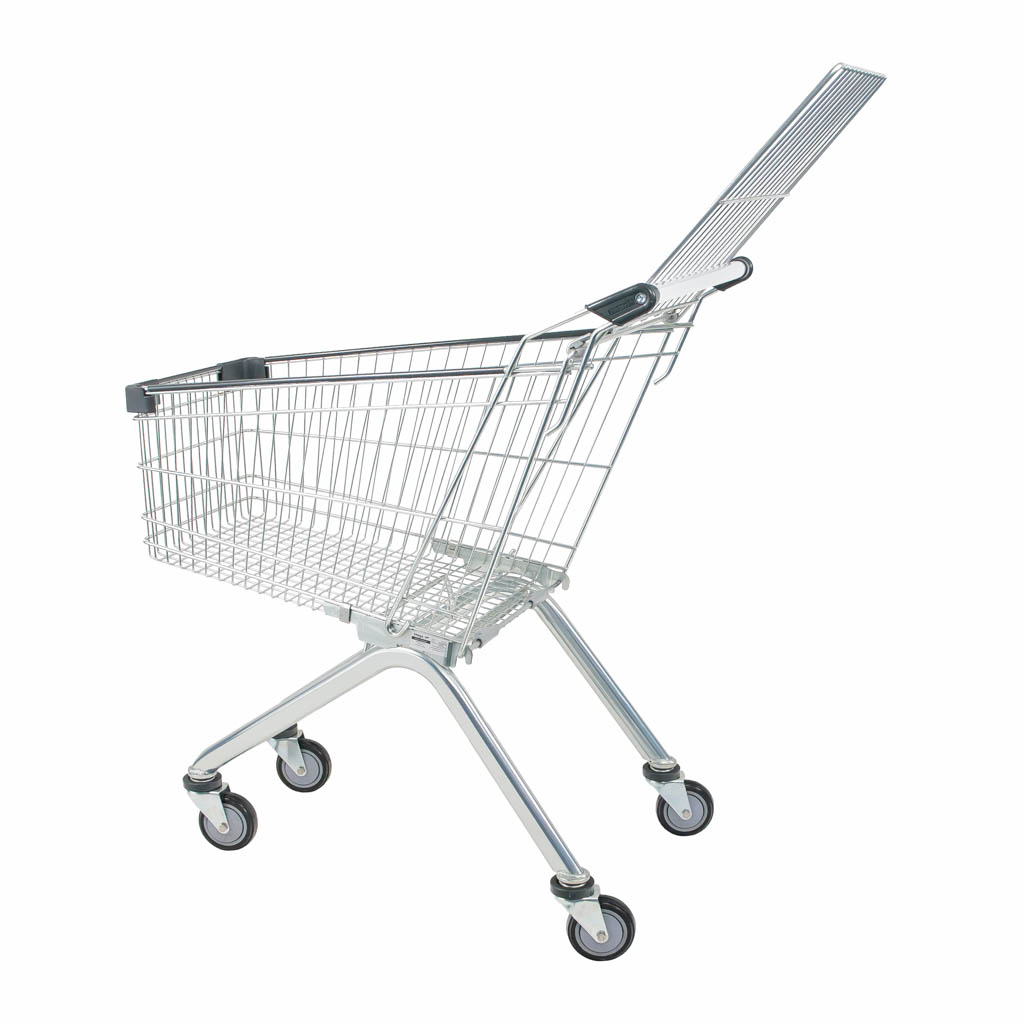 wózek sklepowy, wózek zakupowy, wózek do sklepu samoobsługowego, wózek metalowy, wózek na zakupy, wózek sklepowy z koszem, wytrzymały wózek sklepowy