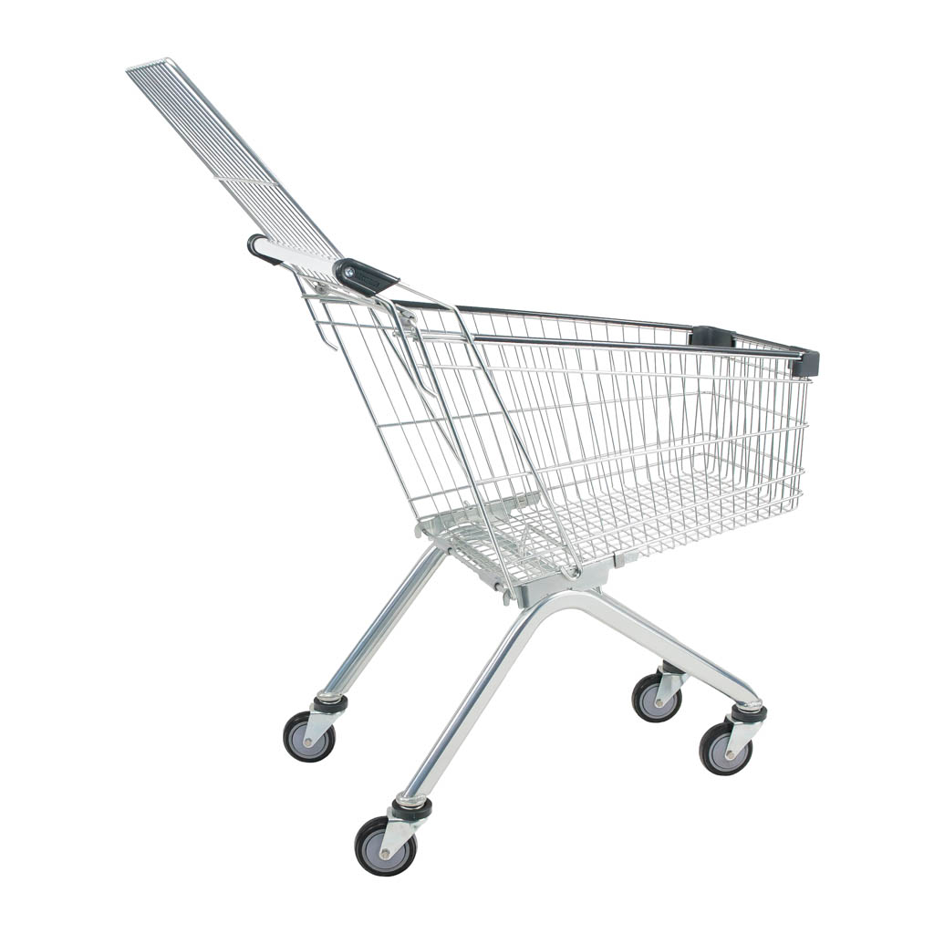 wózek sklepowy, wózek zakupowy, wózek do sklepu samoobsługowego, wózek metalowy, wózek na zakupy, wózek sklepowy z koszem, wytrzymały wózek sklepowy