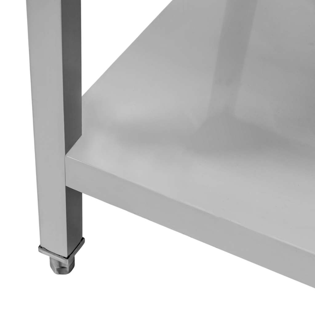 Zlew gastronomiczny jednokomorowy z maskownicą i półką Mega-M 70x70x85 cm