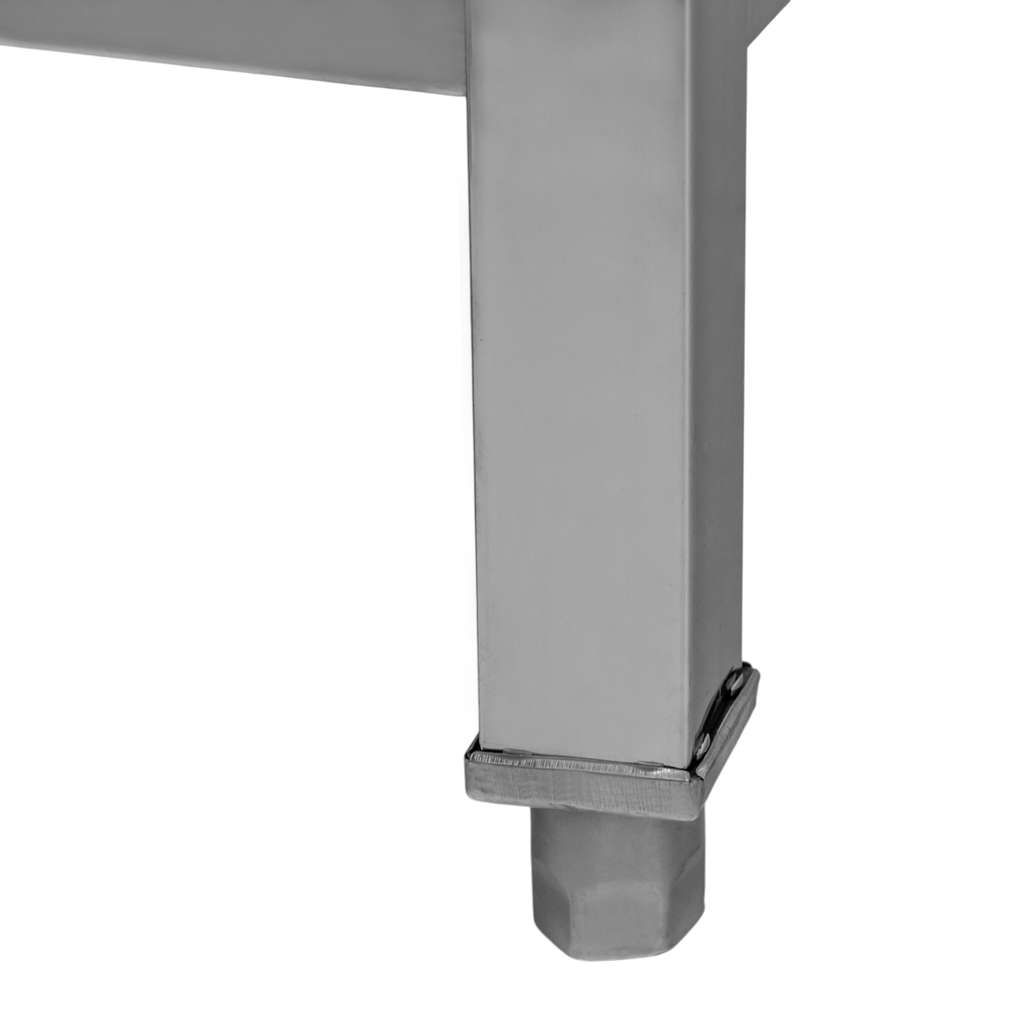 Zlew gastronomiczny jednokomorowy z maskownicą i półką Mega-M 70x70x85 cm