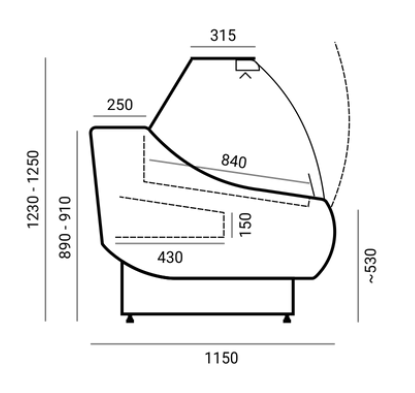 Lada chłodnicza CEBEA WCh-7/1 OFELIA 1330