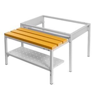 Zdjęcie produktu: Podstawa z wysuwaną ławeczką WPC pod szafkę BHP wraz z półką na buty Mega-M 80x80x43 cm skręcana