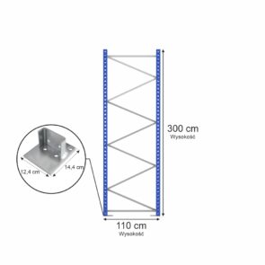 Rama STOW PNFB12 H-300 cm G-110 cm W-8.5 cm niebieska (w elementach)