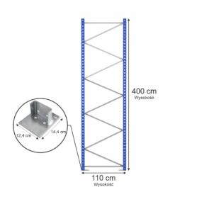 Rama STOW PNFB13 H-400 cm G-110 cm W-8.5 cm niebieska (w elementach)