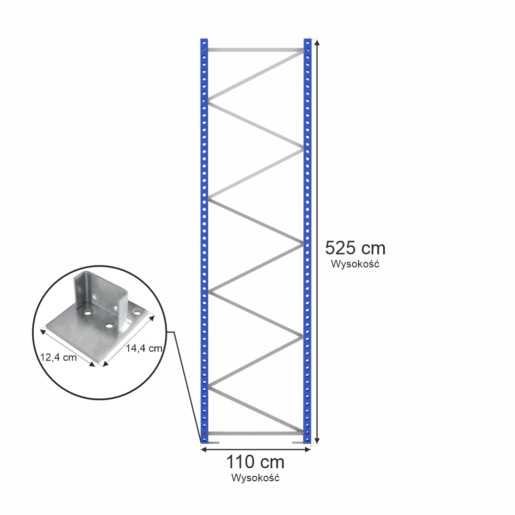 Rama STOW o wysokości 525 cm i głębokości 110 cm