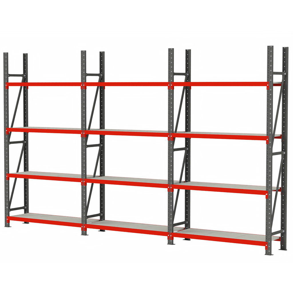 regał metalowy magazynowy FORTIS, regał 12 półkowy