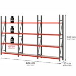 Zdjęcie produktu: Regał magazynowy 12-półkowy Mega-M FORTIS H-240 cm L-484 cm G-50 cm
