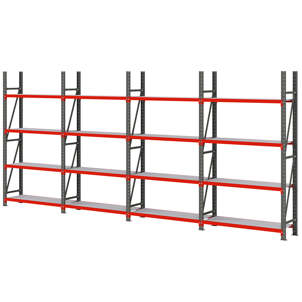 regał metalowy 16 półkowy FORTIS, regał do garażu, regał magazynowy
