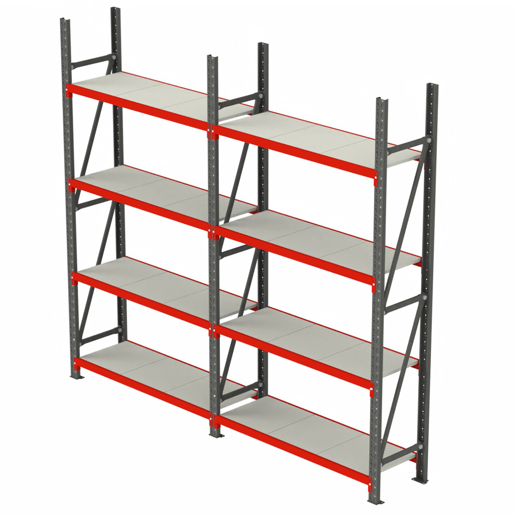 regał metalowy magazynowy FORTIS zestaw, regał do garażu, piwnicy, regał magazynowy