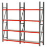 regał metalowy magazynowy FORTIS zestaw, regał do garażu, piwnicy, regał magazynowy