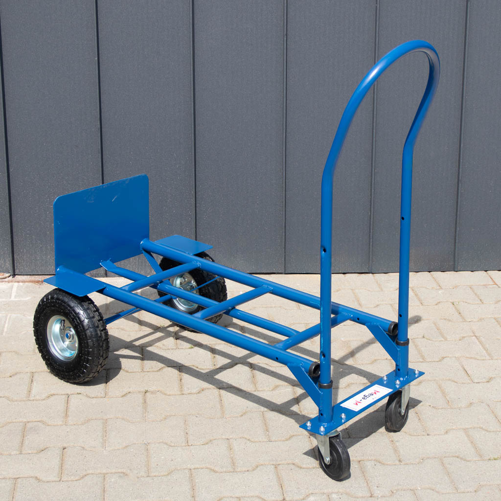 wózek transportowy, wózek magazynowy, wózek taczkowy, wózek młynarka, wózek 2w1, wózek magazynowy składanywózek z kołami pneumatycznymi, wózek transportowy Mega-M, wózek do transportu