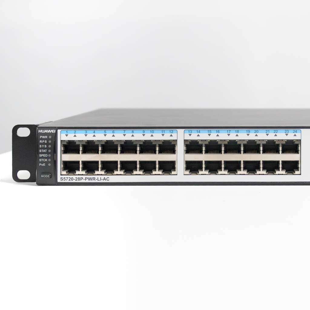 Huawei S5720-28P-PWR-LI-AC, switch Huawei 24 porty, przełącznik POE+, switch 24x gigabit, switch z POE+ 4x SFP, przełącznik do kamer IP, switch zarządzalny Huawei, switch do małych i średnich firm, switch warstwy 2+, switch sieciowy Huawei