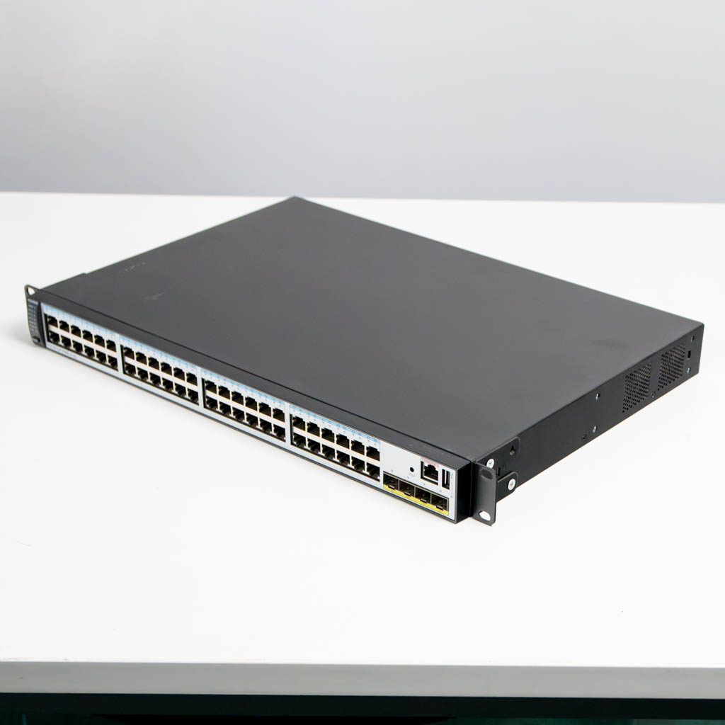 Huawei S5720-52P-PWR-LI-AC, switch Huawei 48 portów, przełącznik POE+, switch 48x gigabit, switch z POE+ 4x SFP, przełącznik do monitoringu IP, switch zarządzalny Huawei, switch do sieci LAN, switch z zasilaczem AC, switch warstwy 2+