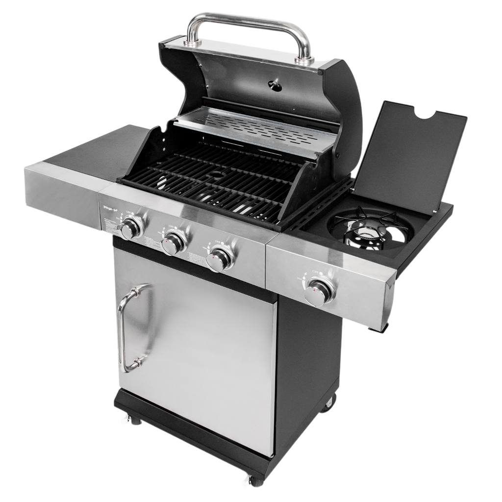 grill gazowy, grill ogrodowy gazowy, grill z żeliwnym rusztem, grill czarny, grill na taras, grill gastronomiczny, grill mobilny