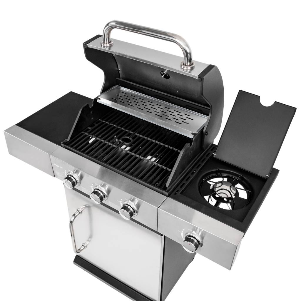 grill gazowy, grill ogrodowy gazowy, grill z żeliwnym rusztem, grill czarny, grill na taras, grill gastronomiczny, grill mobilny
