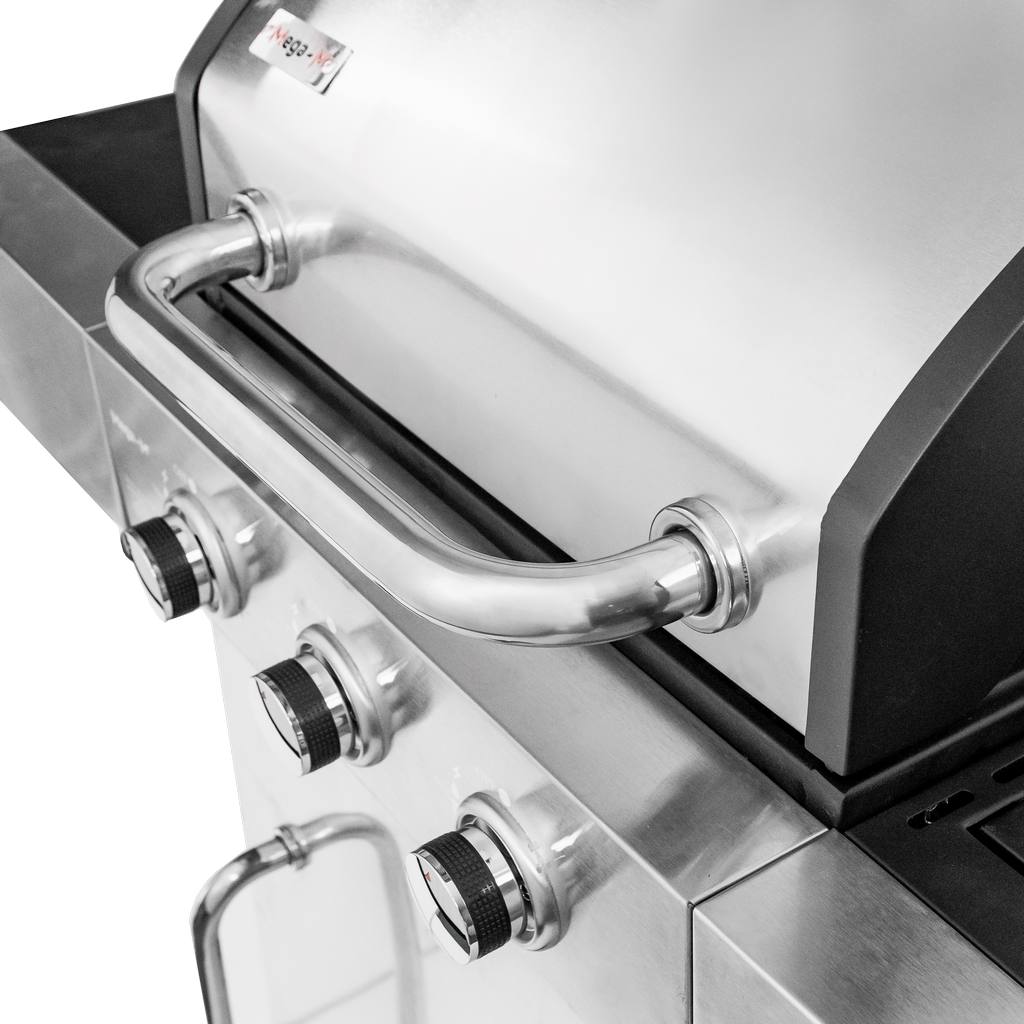 grill gazowy, grill ogrodowy gazowy, grill z żeliwnym rusztem, grill czarny, grill na taras, grill gastronomiczny, grill mobilny
