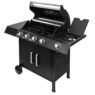 grill gazowy, grill ogrodowy gazowy, grill z żeliwnym rusztem, grill czarny, grill na taras, grill gastronomiczny, grill mobilny