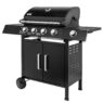grill gazowy, grill ogrodowy gazowy, grill z żeliwnym rusztem, grill czarny, grill na taras, grill gastronomiczny, grill mobilny