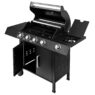 grill gazowy, grill ogrodowy gazowy, grill z żeliwnym rusztem, grill czarny, grill na taras, grill gastronomiczny, grill mobilny