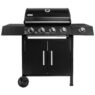 grill gazowy, grill ogrodowy gazowy, grill z żeliwnym rusztem, grill czarny, grill na taras, grill gastronomiczny, grill mobilny