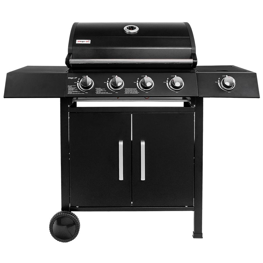 grill gazowy, grill ogrodowy gazowy, grill z żeliwnym rusztem, grill czarny, grill na taras, grill gastronomiczny, grill mobilny