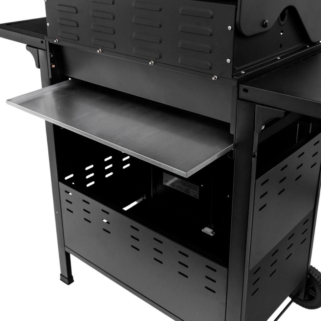 grill gazowy, grill ogrodowy gazowy, grill z żeliwnym rusztem, grill czarny, grill na taras, grill gastronomiczny, grill mobilny