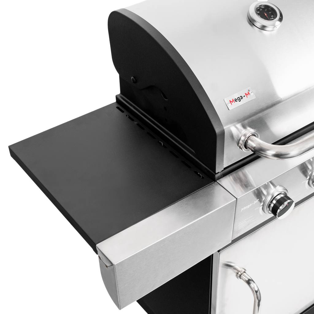 grill gazowy, grill ogrodowy gazowy, grill z żeliwnym rusztem, grill czarny, grill na taras, grill gastronomiczny, grill mobilny
