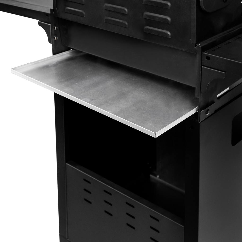 grill gazowy, grill ogrodowy gazowy, grill z żeliwnym rusztem, grill czarny, grill na taras, grill gastronomiczny, grill mobilny