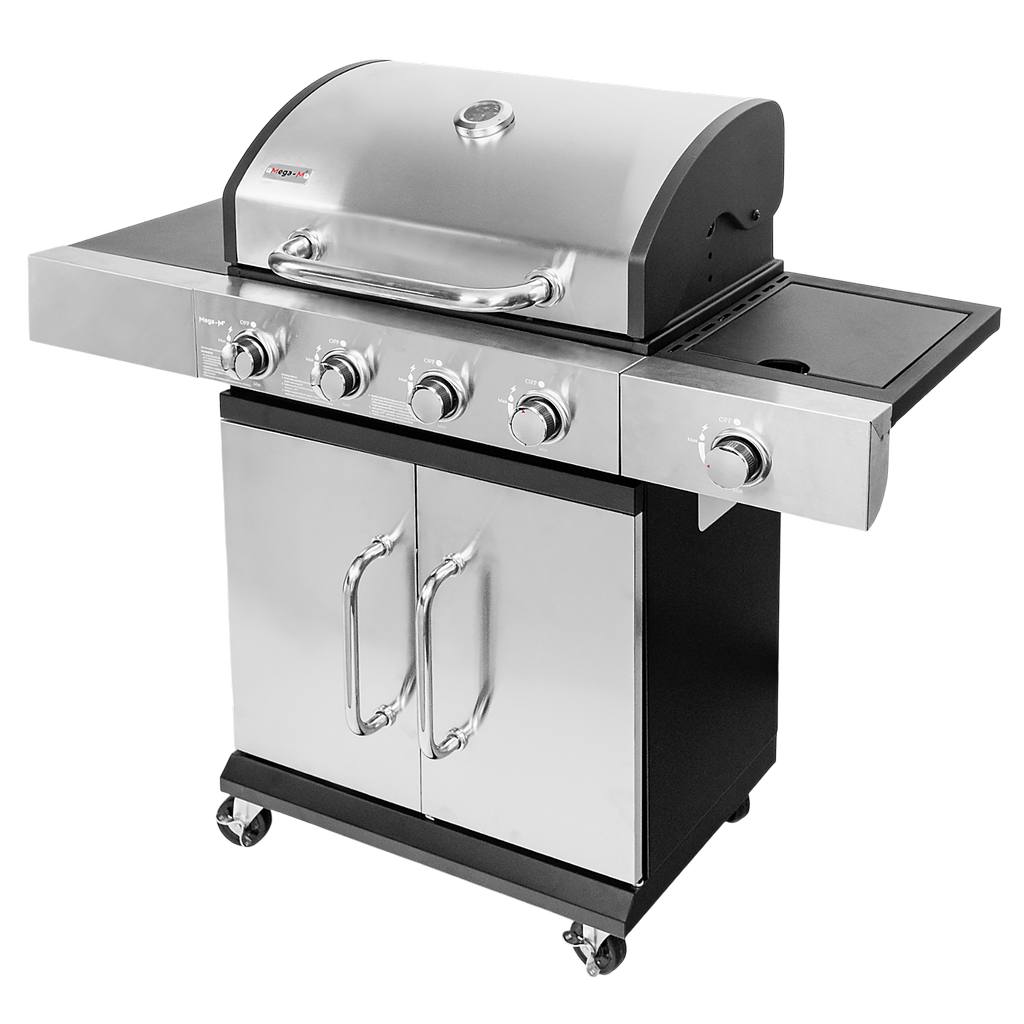 grill gazowy, grill ogrodowy gazowy, grill z żeliwnym rusztem, grill czarny, grill na taras, grill gastronomiczny, grill mobilny