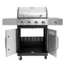 grill gazowy, grill ogrodowy gazowy, grill z żeliwnym rusztem, grill czarny, grill na taras, grill gastronomiczny, grill mobilny