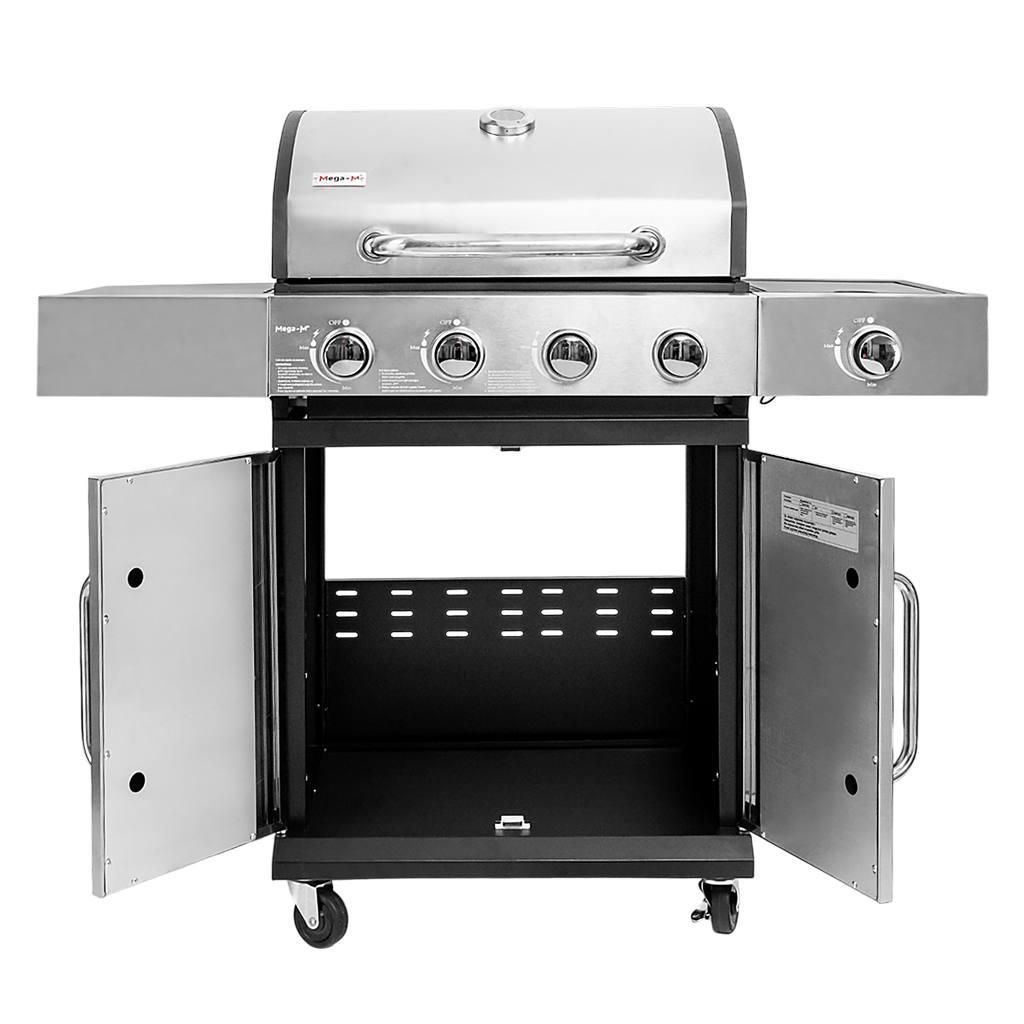 grill gazowy, grill ogrodowy gazowy, grill z żeliwnym rusztem, grill czarny, grill na taras, grill gastronomiczny, grill mobilny