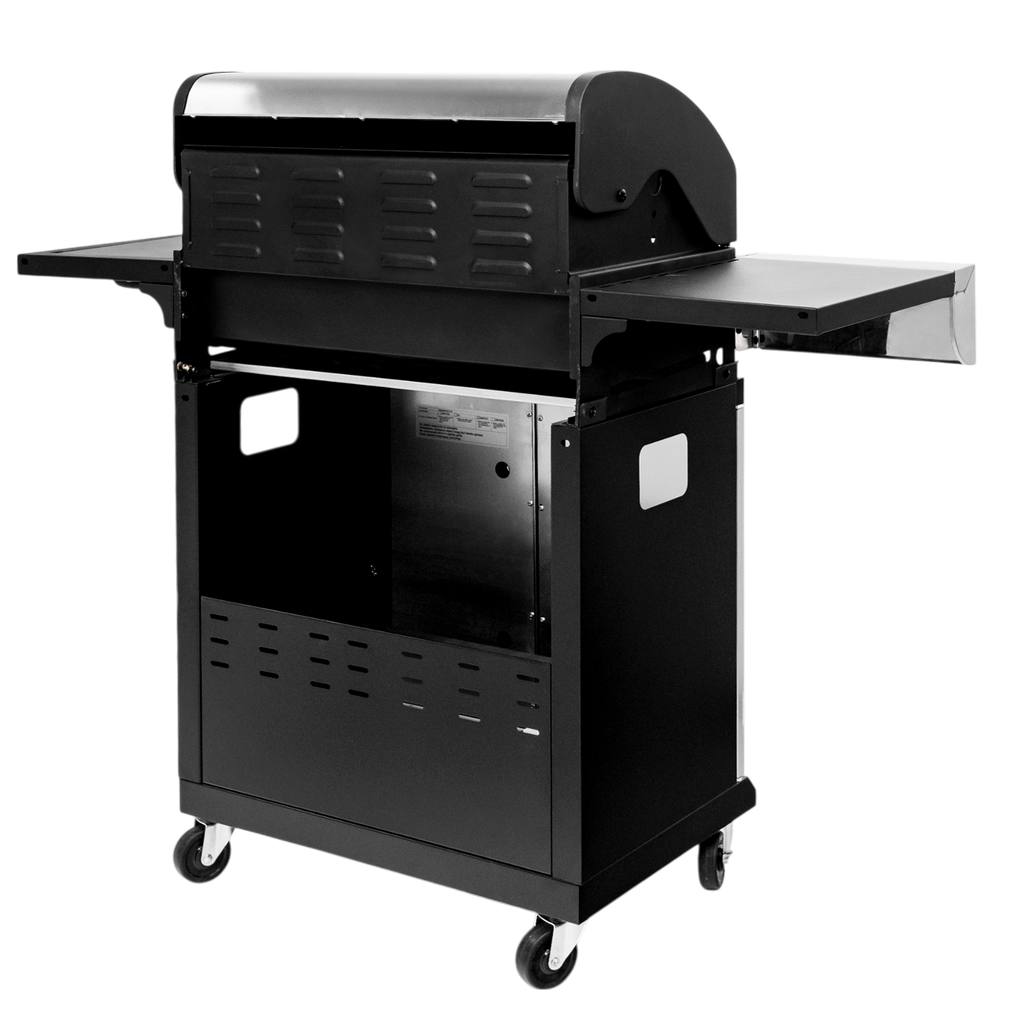grill gazowy, grill ogrodowy gazowy, grill z żeliwnym rusztem, grill czarny, grill na taras, grill gastronomiczny, grill mobilny